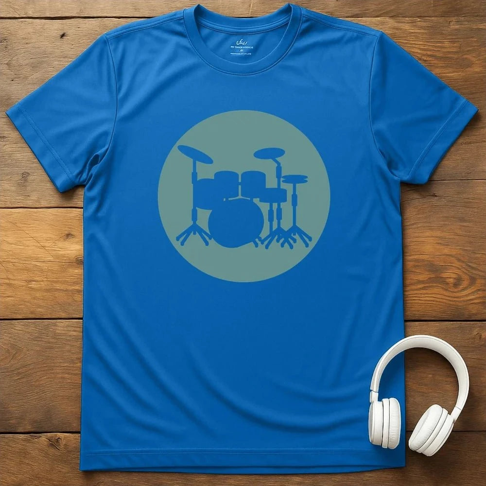 Drum Silhouette T-Shirt - Royal