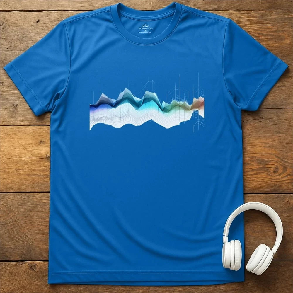 Geo Soundwaves T-Shirt - Royal