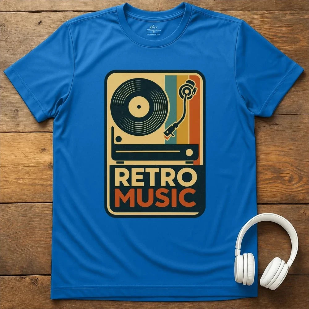 Retro Music T-Shirt - Royal