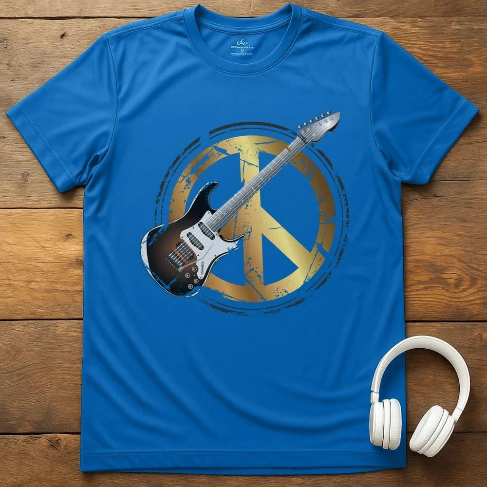Peace Guitar T-Shirt - Royal