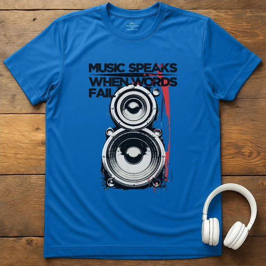 Music Speaks T-Shirt - Royal