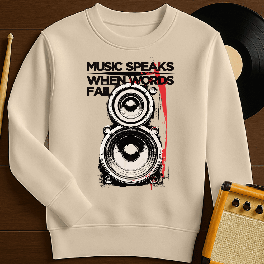 Music Speaks Crewneck - Sand