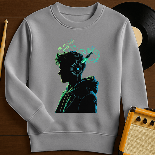 Music Is My Drug Crewneck - Sport Grey