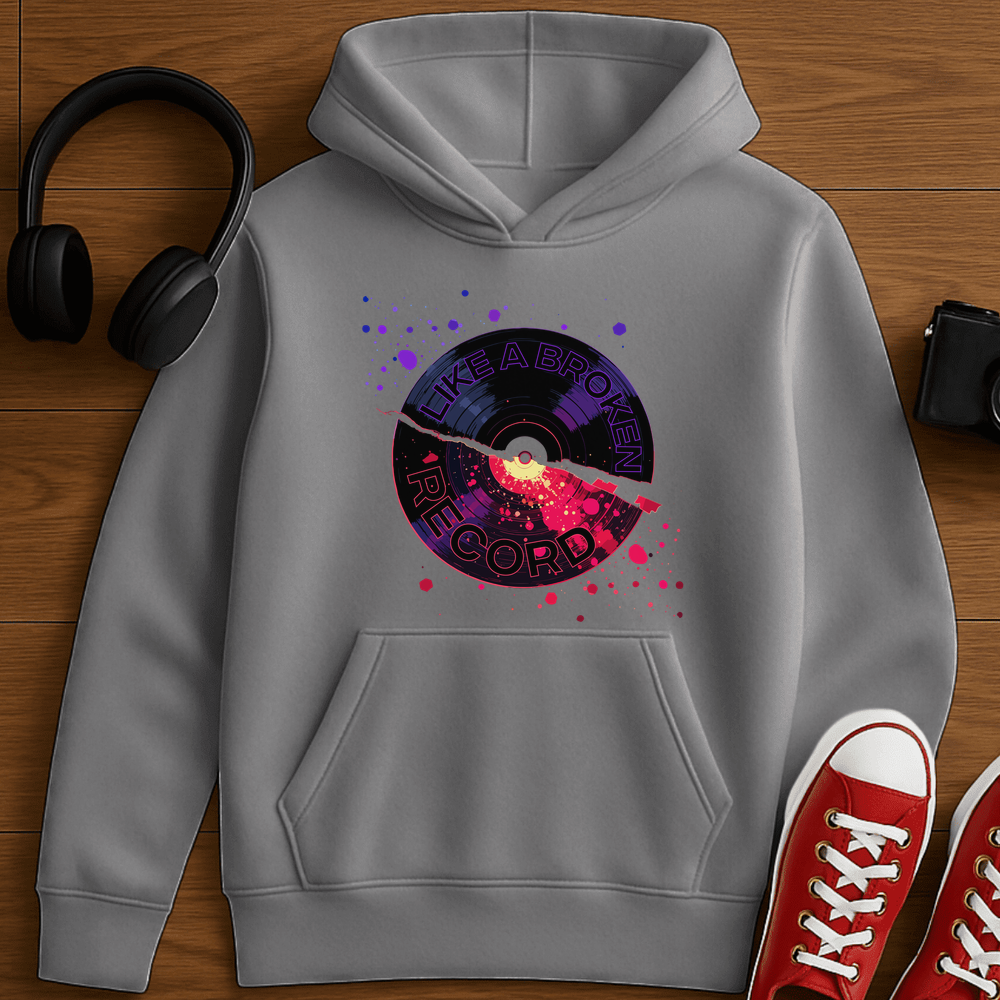 Broken Record Hoodie - Sport Grey