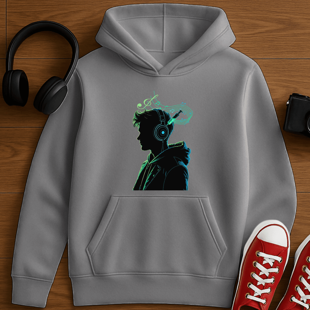 Music Is My Drug Hoodie - Sport Grey