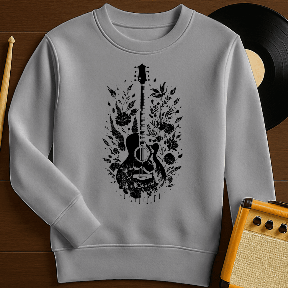 Silhouette Guitar Crewneck - Sport Grey