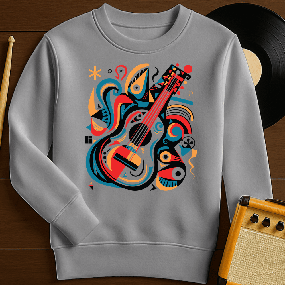 Abstract Guitar Crewneck - Sport Grey