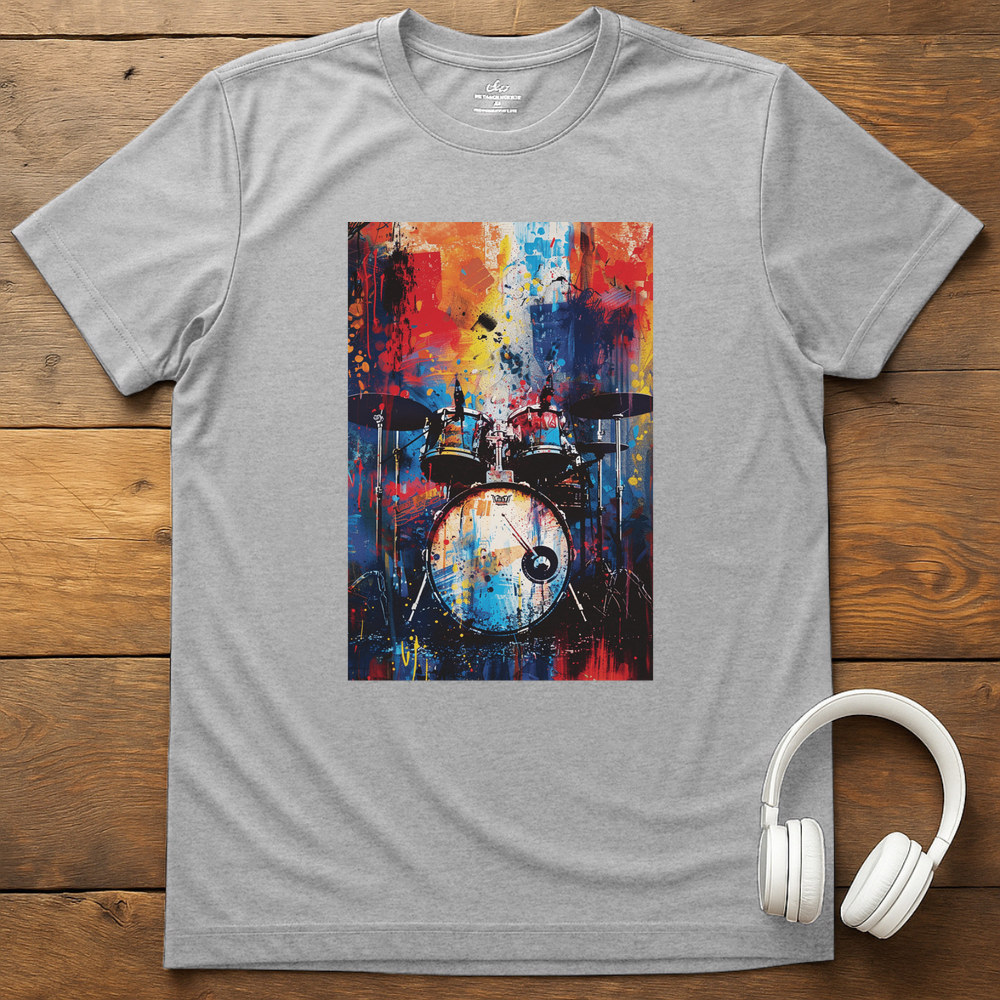 Vibrant Drums T-Shirt - Sport Grey