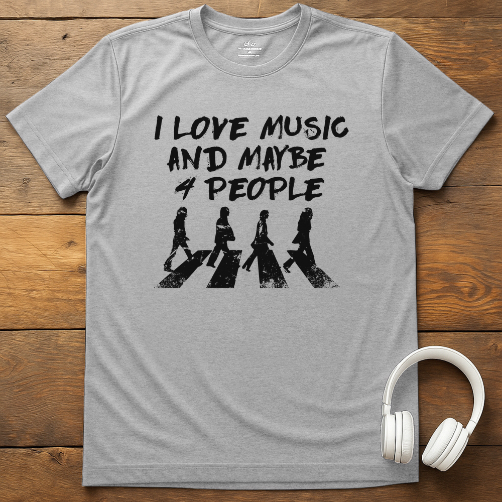 I Love The Beatles T-Shirt - Sport Grey