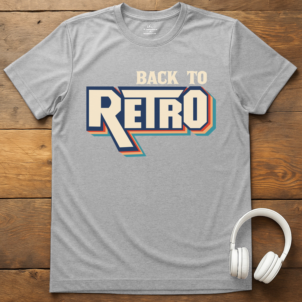 Back To Retro T-Shirt - Sport Grey