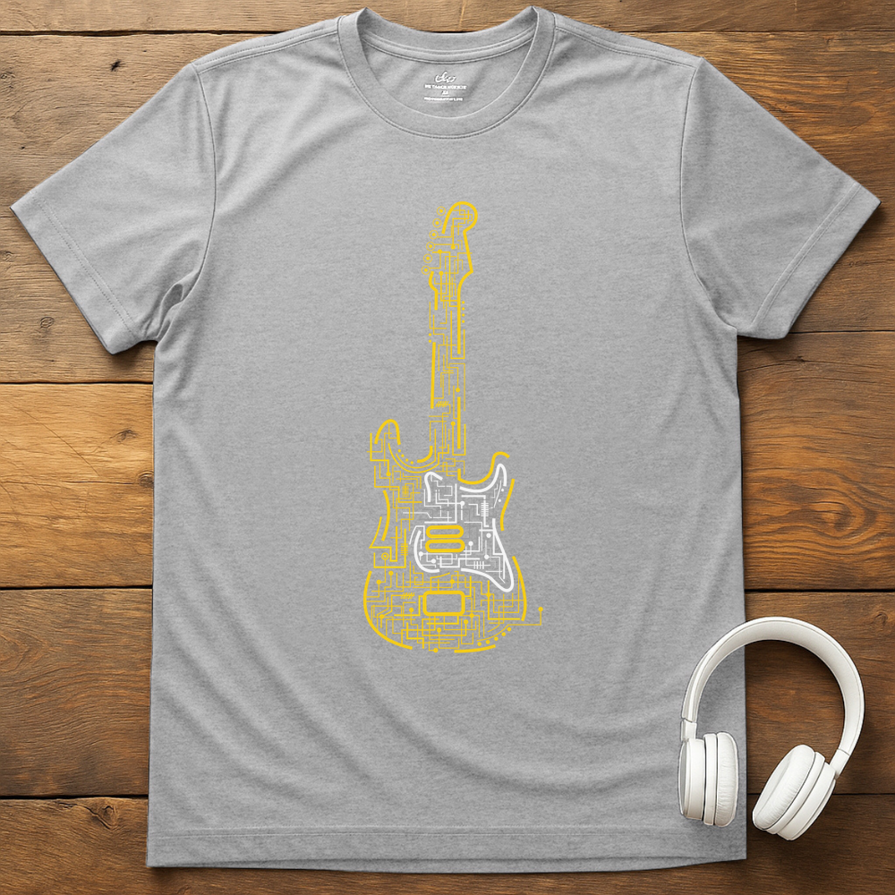 Connected Guitar T-Shirt - Sport Grey