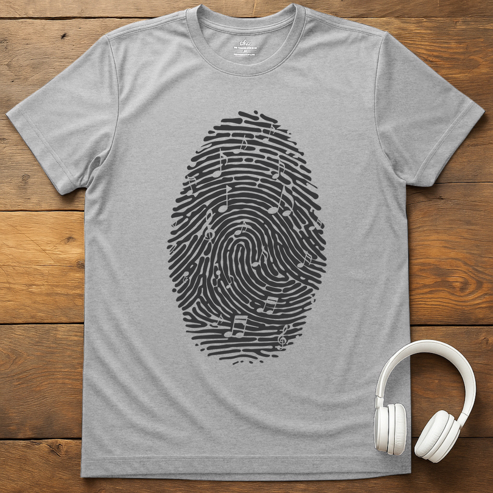 Fingerprint Notes T-Shirt - Sport Grey