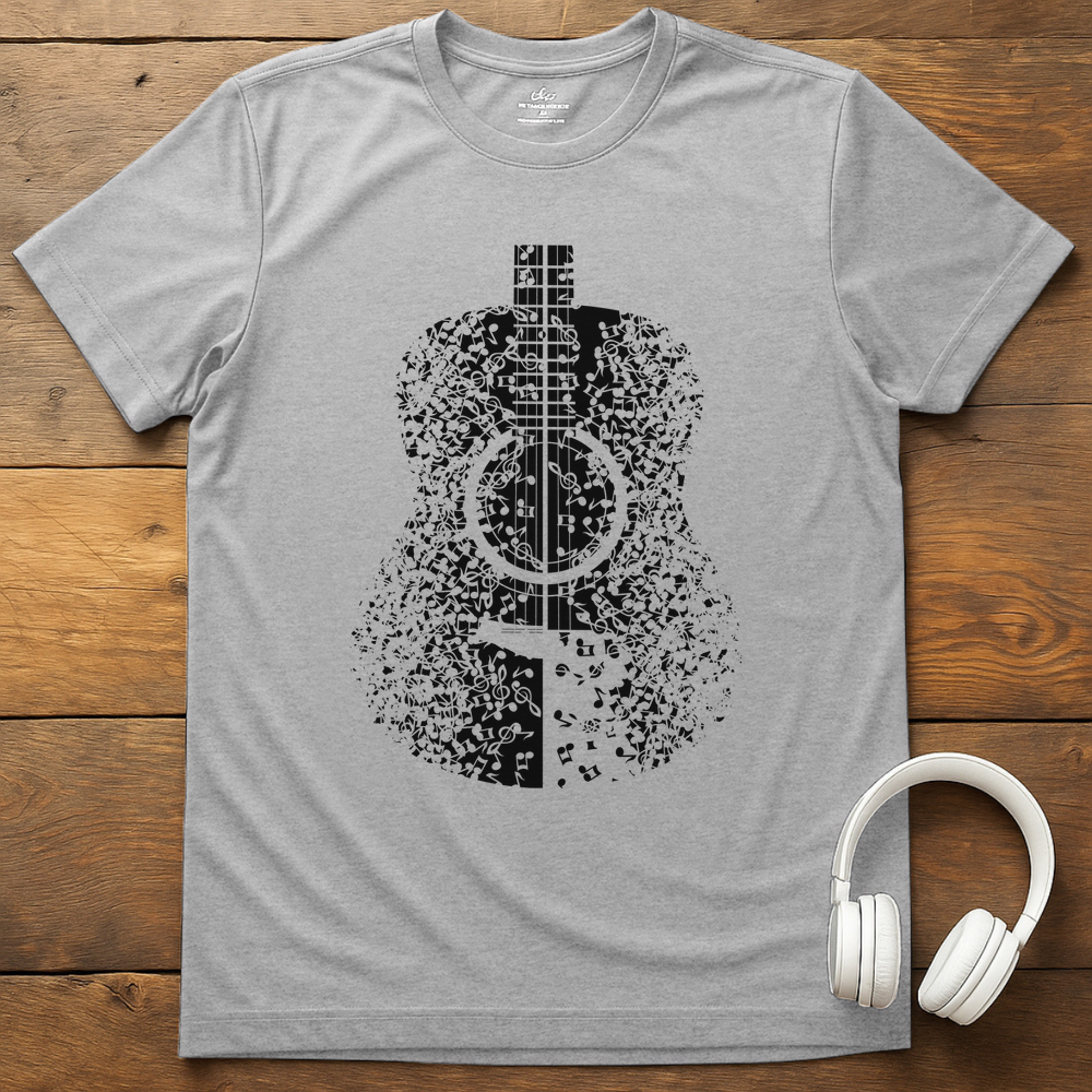 Guitar Notes T-Shirt - Sport Grey