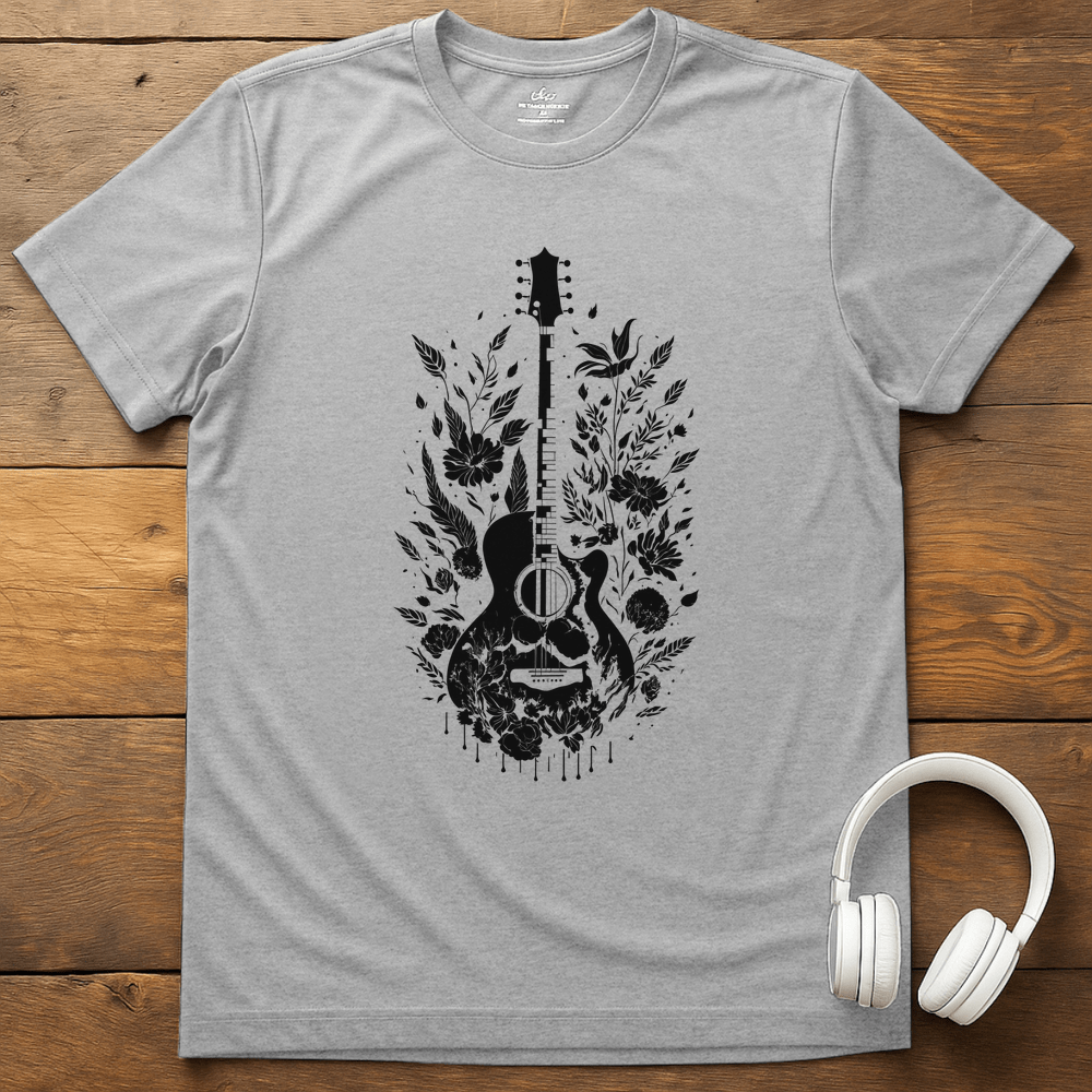 Silhouette Guitar T-Shirt - Sport Grey