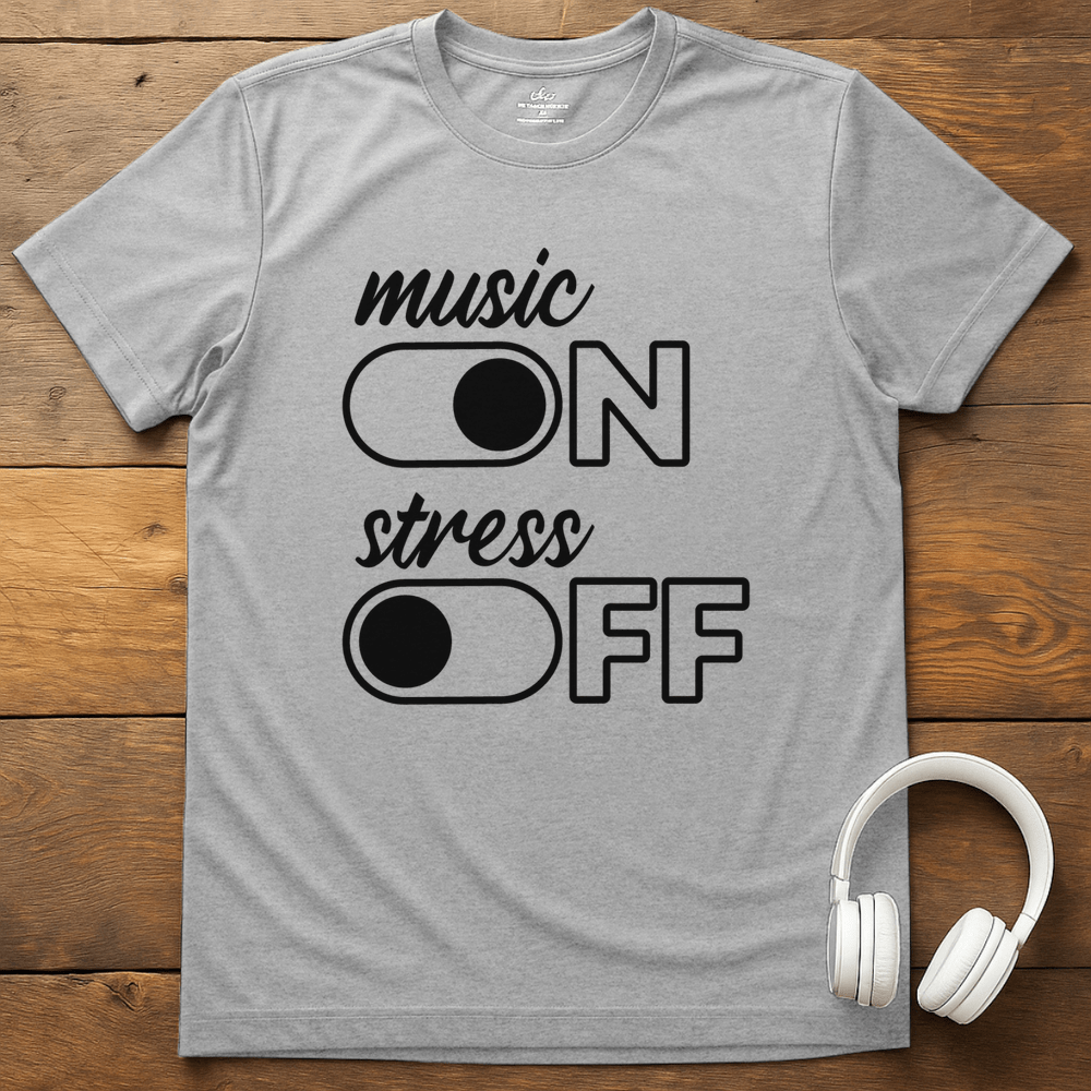 Music On T-Shirt - Sport Grey
