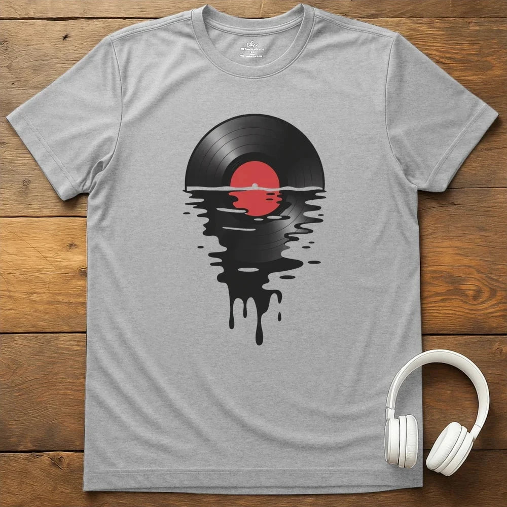 Melting Record T-Shirt - Sport Grey