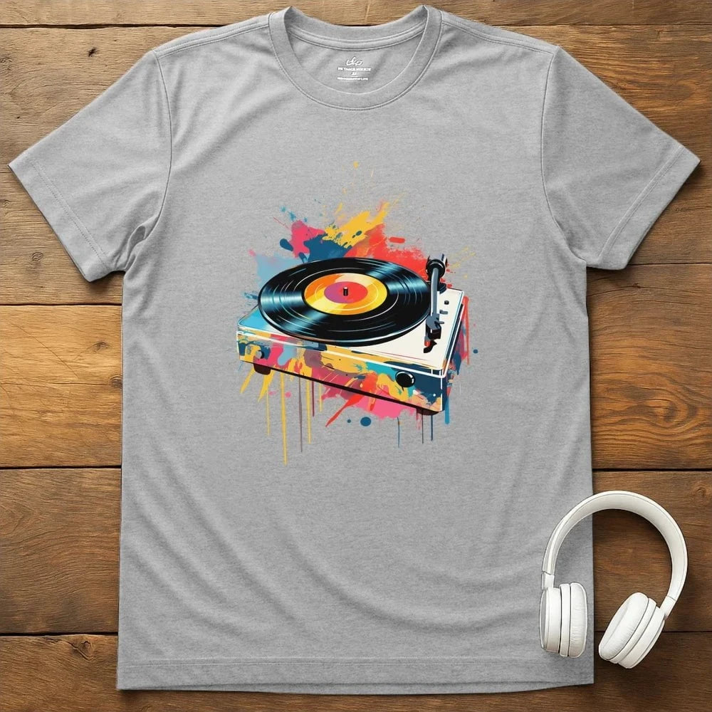 Splatter Turntable T-Shirt - Sport Grey