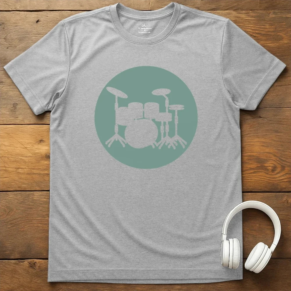Drum Silhouette T-Shirt - Sport Grey