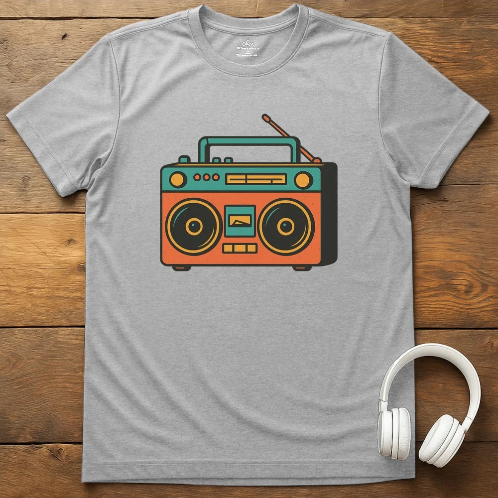 Cassette Radio T-Shirt - Sport Grey