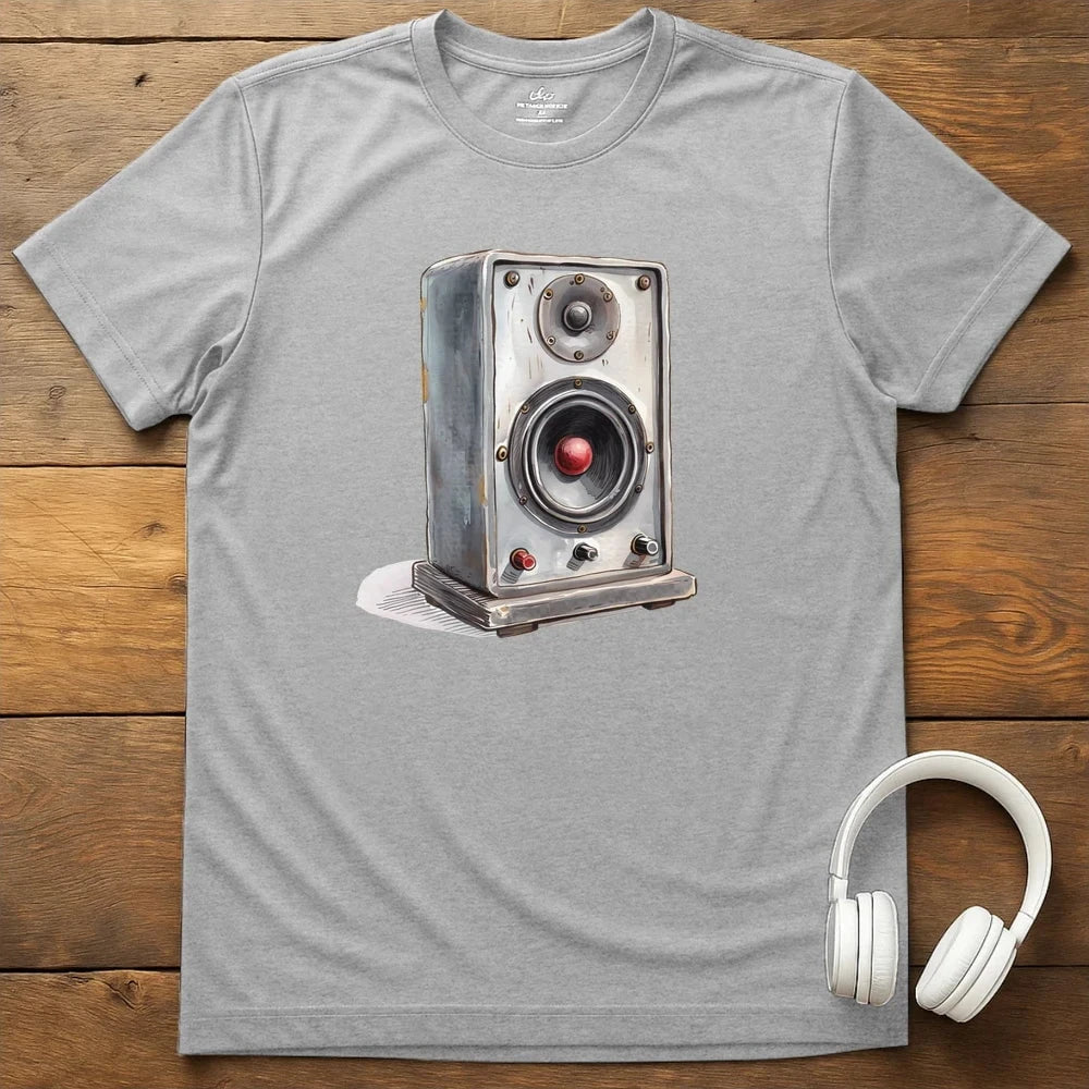Powered Speaker T-Shirt - Sport Grey