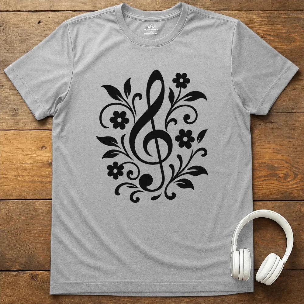 Treble Clef T-Shirt - Sport Grey