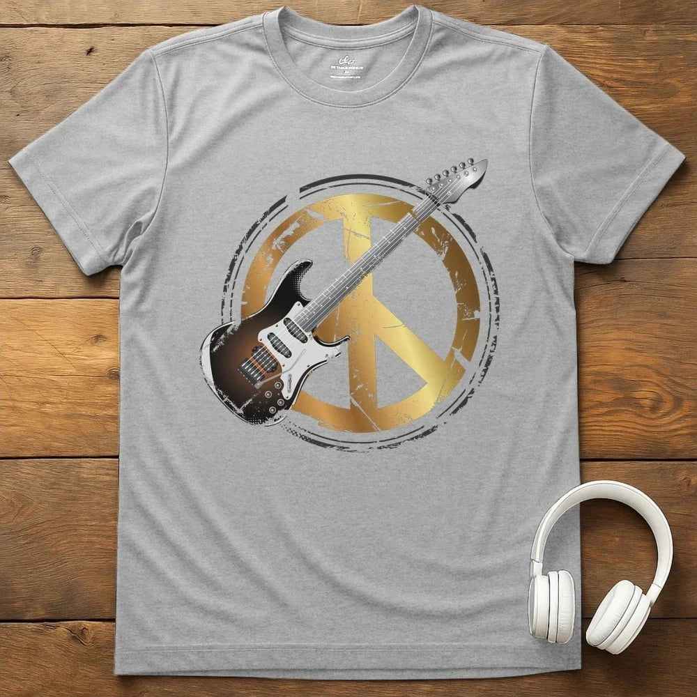 Peace Guitar T-Shirt - Sport Grey