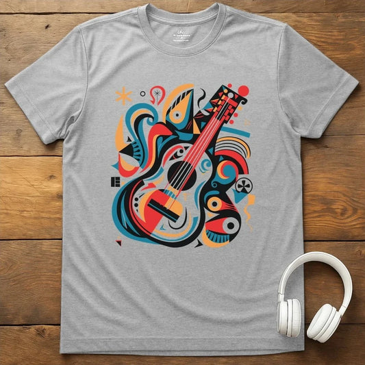 Abstract Guitar T-Shirt - Sport Grey