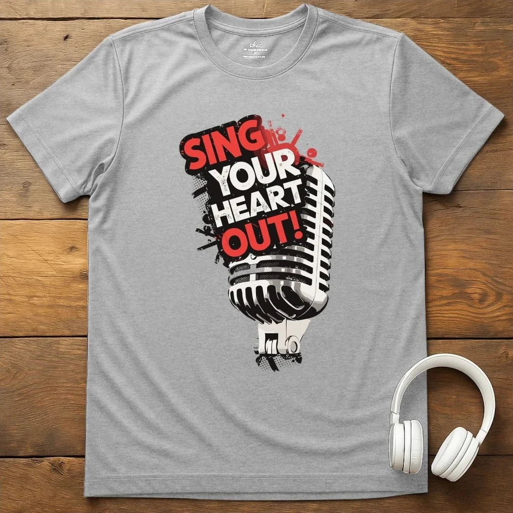 Sing Your Heart T-Shirt - Sport Grey