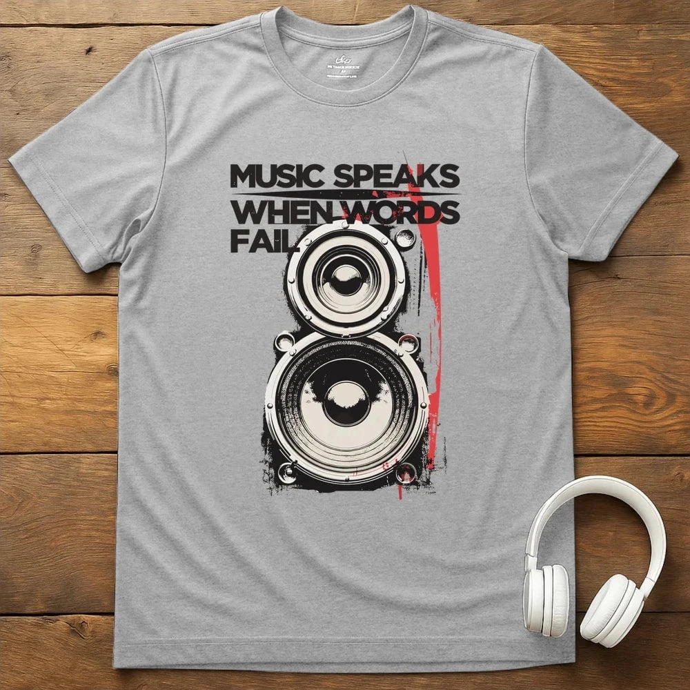 Music Speaks T-Shirt - Sport Grey