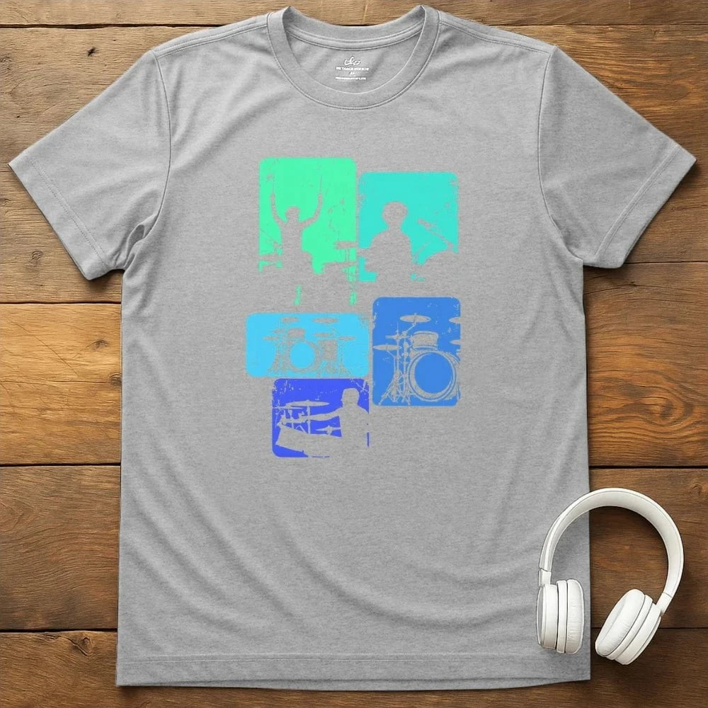 Drummer Love T-Shirt - Sport Grey