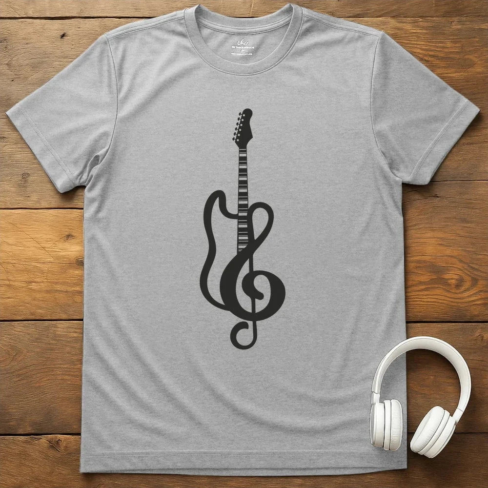 Guitar Clef T-Shirt - Sport Grey