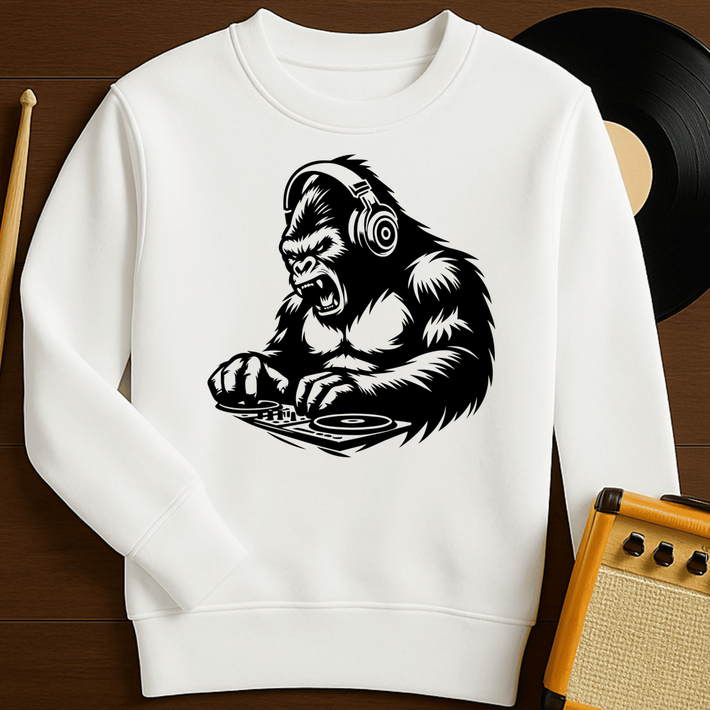 DJ Gorilla Crewneck - White