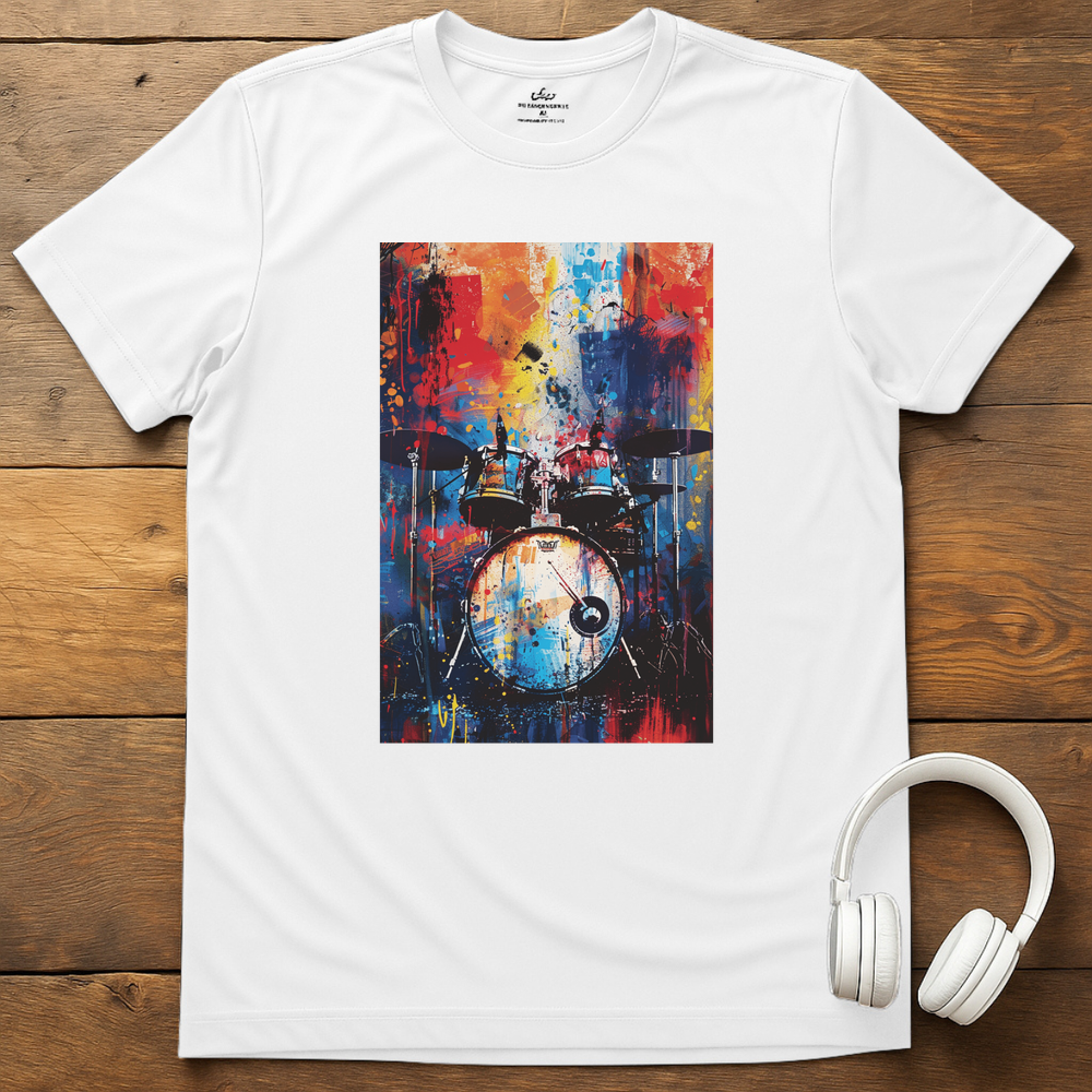 Vibrant Drums T-Shirt - White