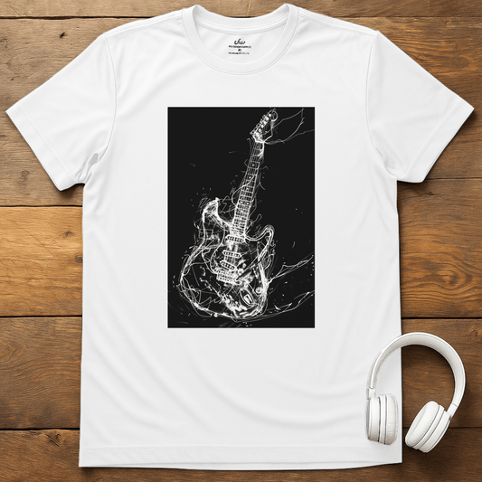 Tangled Electric Guitar T-Shirt - White