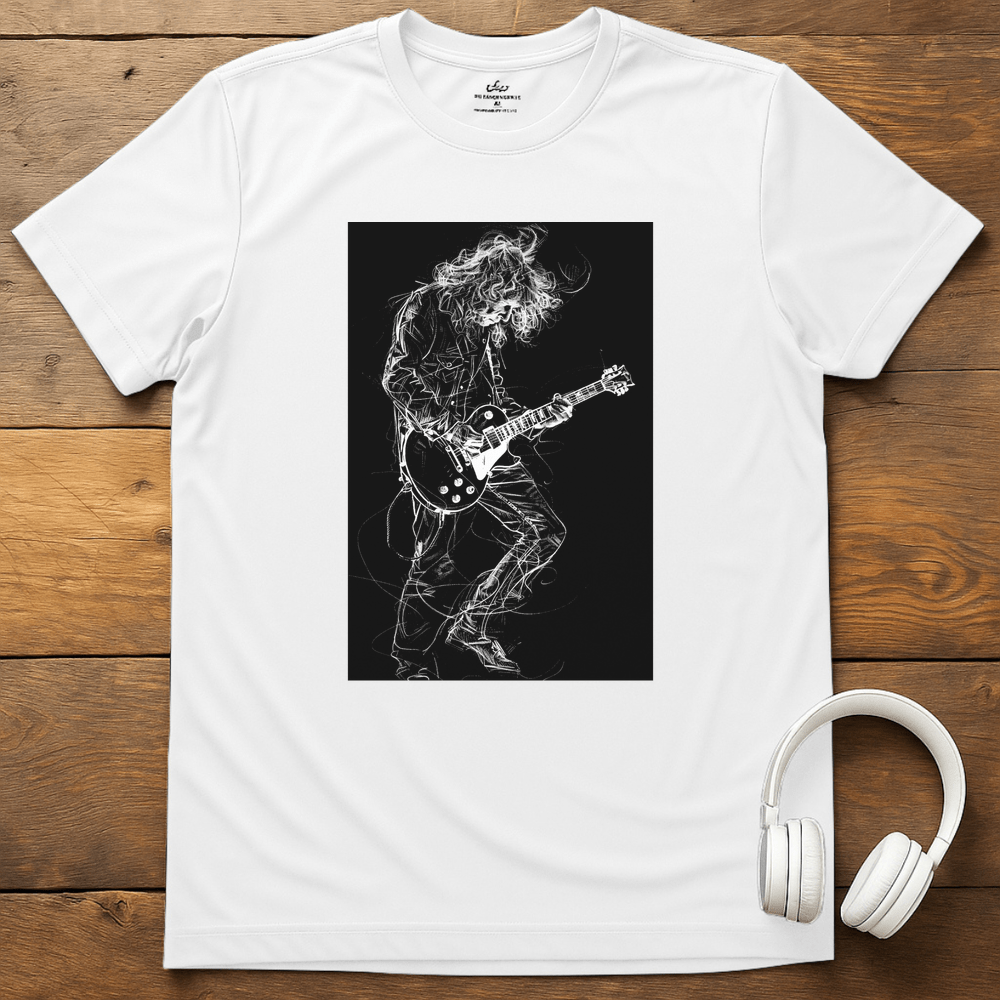 Tangled Guitarist T-Shirt - White