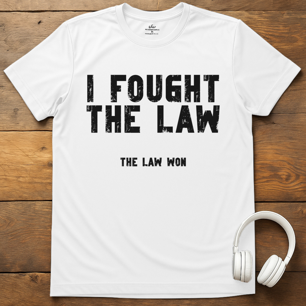Fought The Law T-Shirt - White