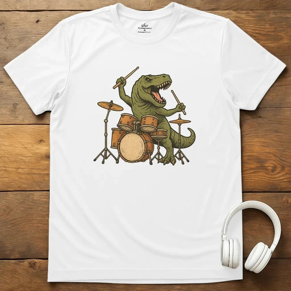 Dino Drums T-Shirt - White