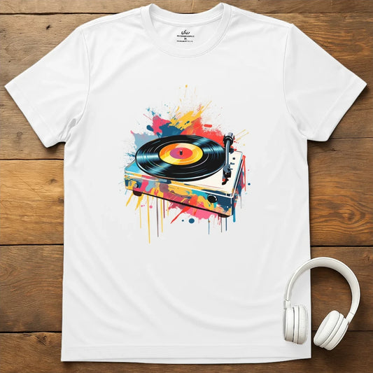 Splatter Turntable T-Shirt - White