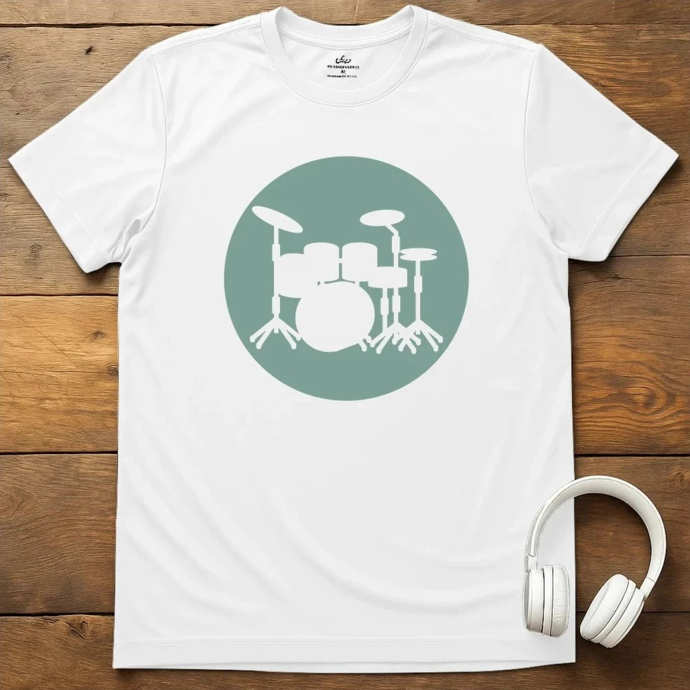 Drum Silhouette T-Shirt - White
