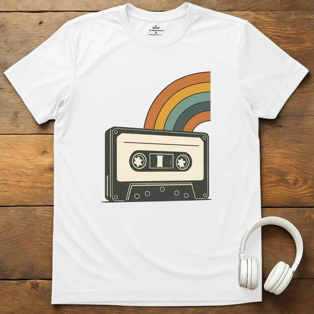 Color Cassette T-Shirt - White