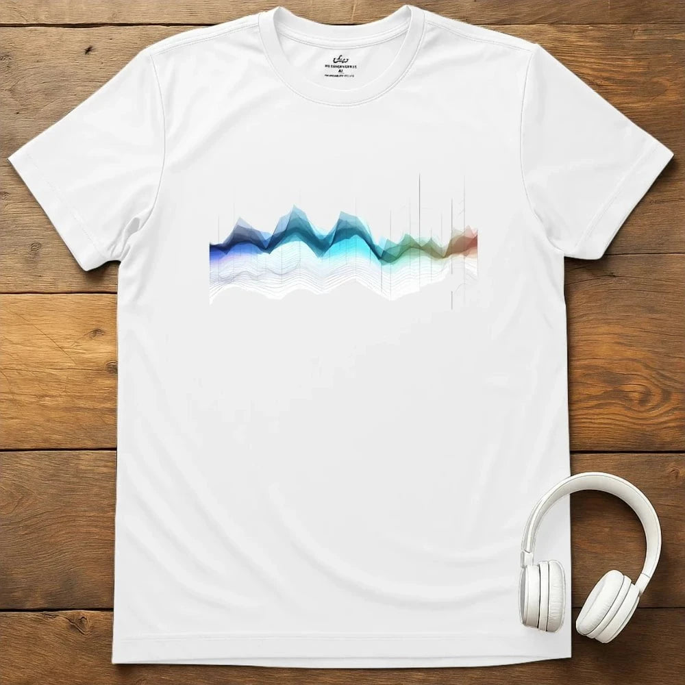 Geo Soundwaves T-Shirt - White