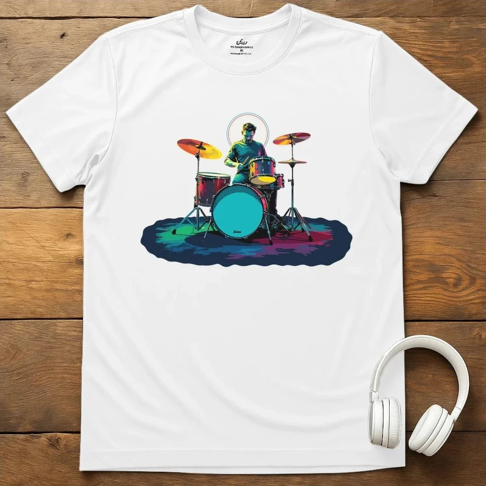 Drummer Halo T-Shirt - White