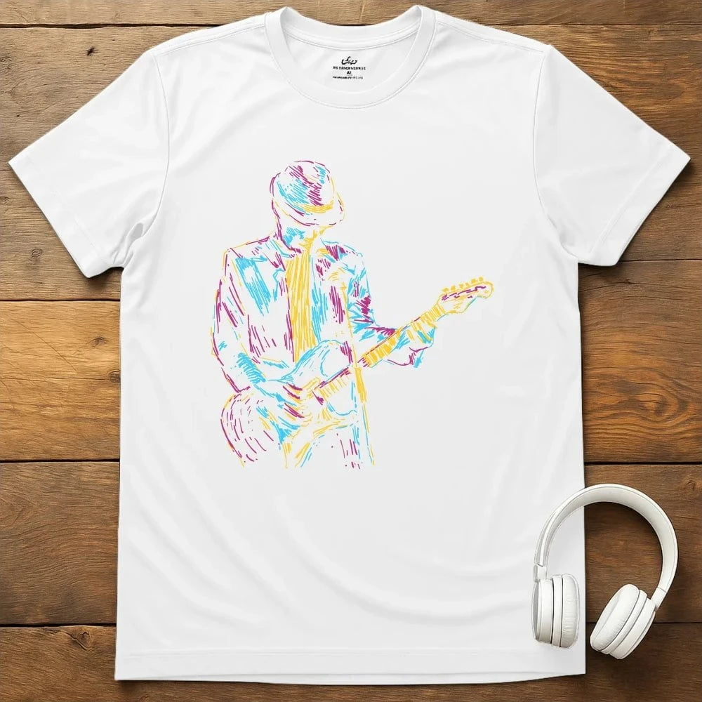 Blues Player T-Shirt - White