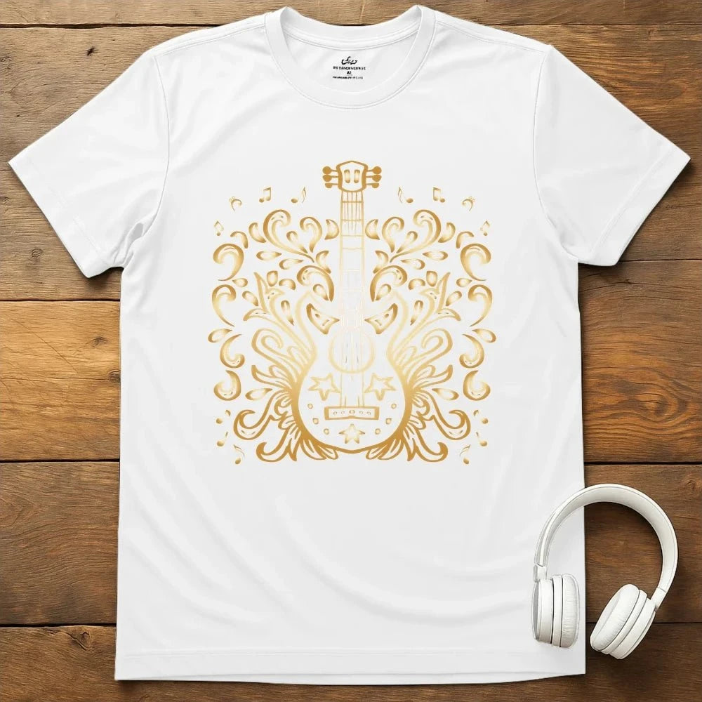 Golden Guitar T-Shirt - White